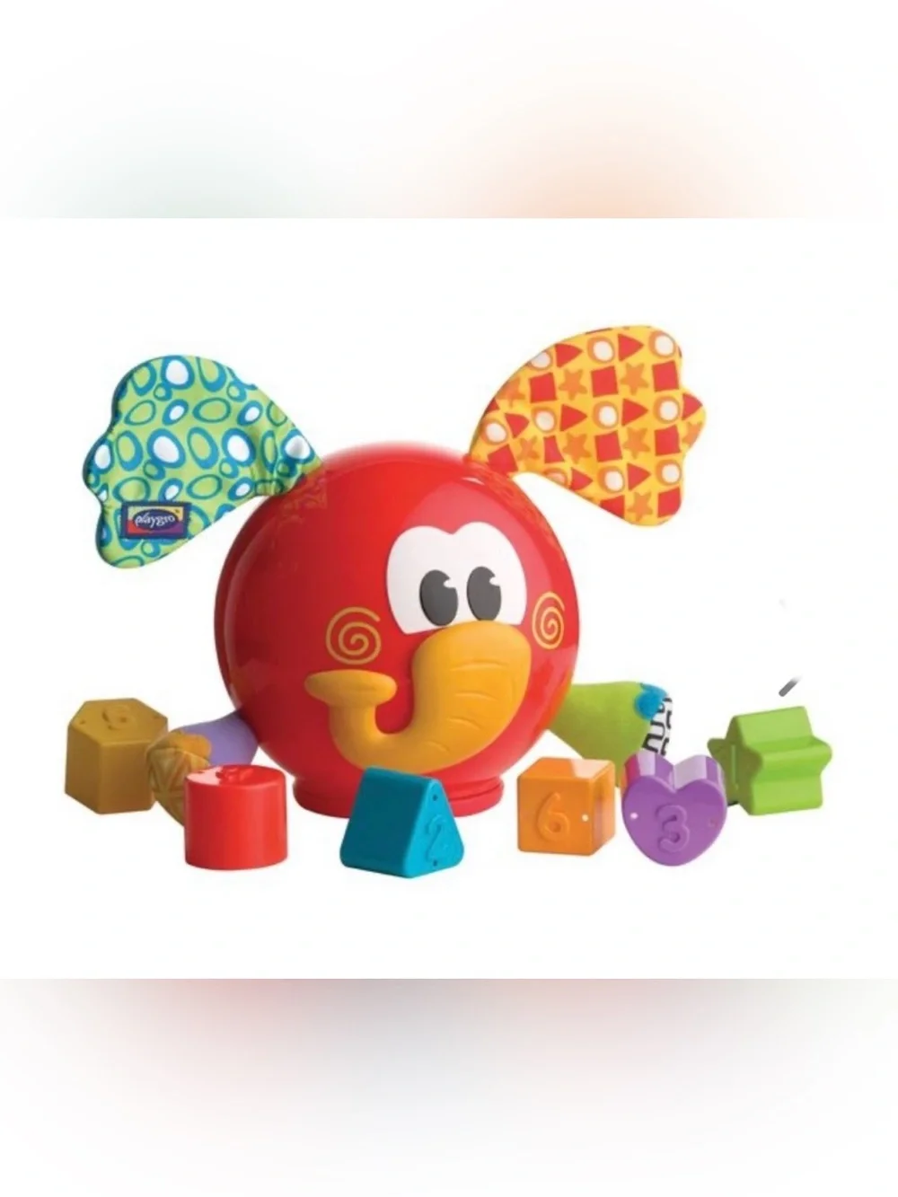 PLAYGRO - Baby Red Elephant Shape Sorter Toy - Kids Learning Toy